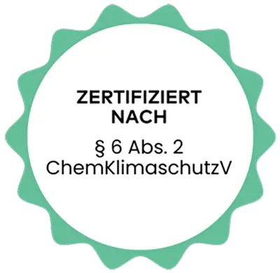 Zertifiziert nach § 6 Abs. 2 ChemKlimaschutzV
